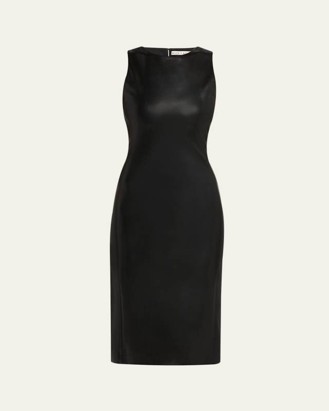 Wynell Vegan Leather Knee-Length Dress